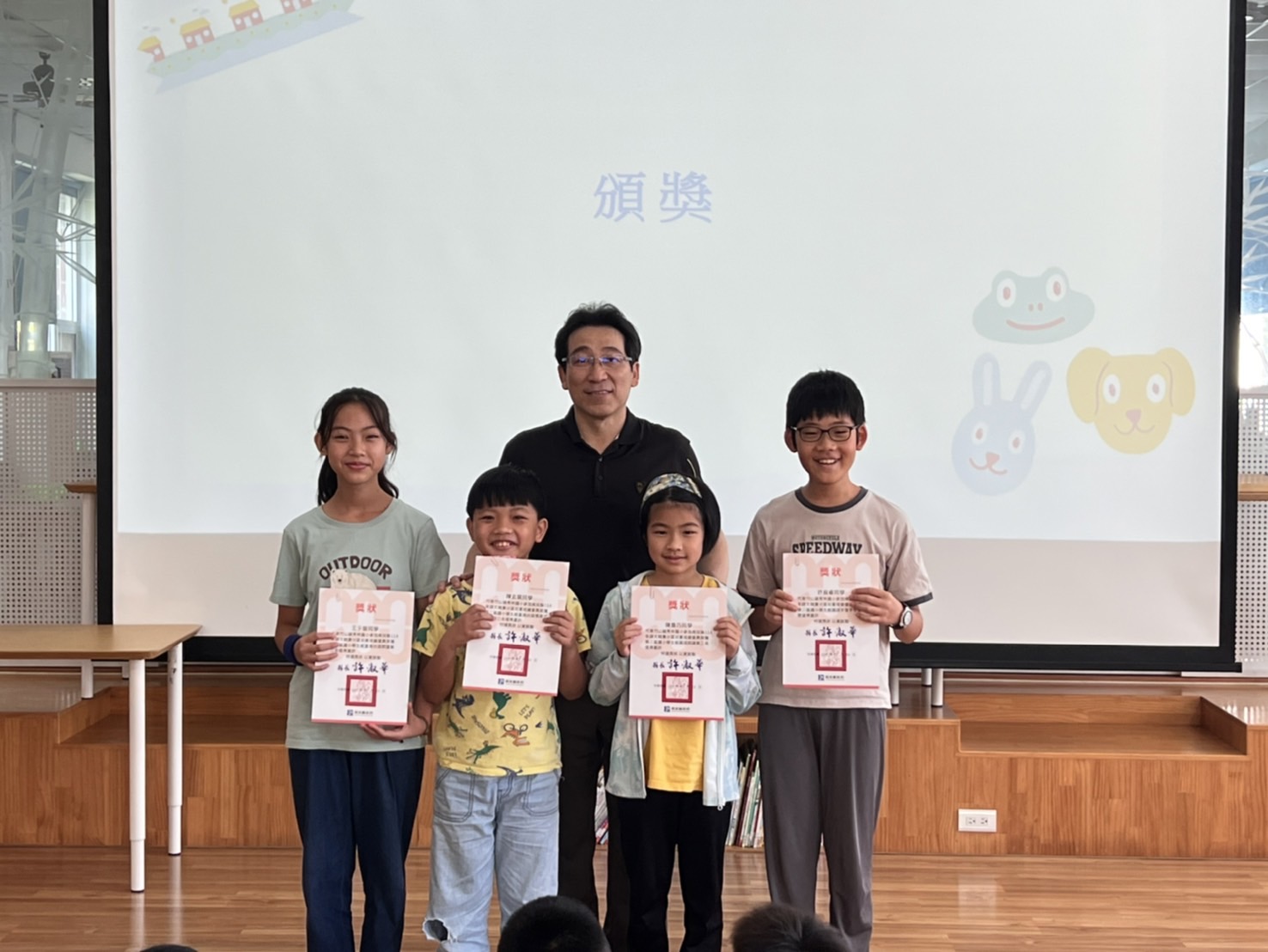 114年語文競賽分區初賽台語朗讀第三名、情境式演說第三名；國語朗讀第三名、字音字形優勝